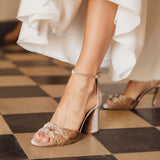 sandalias de terciopelo