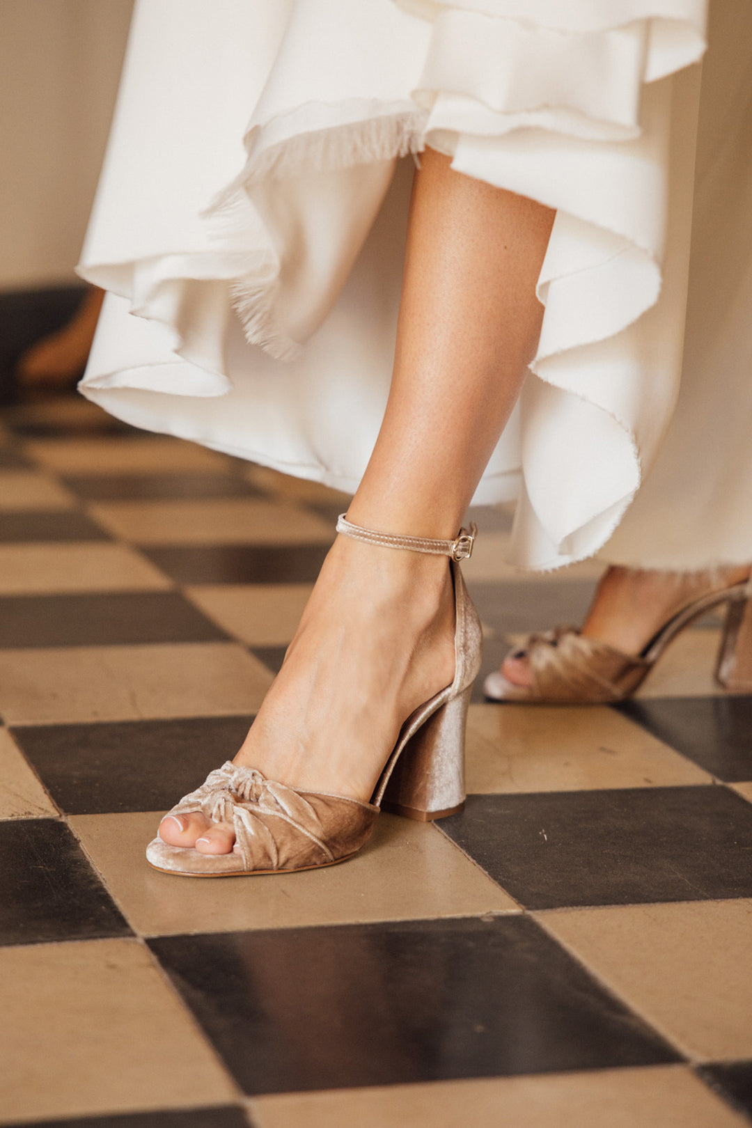 sandalias de terciopelo