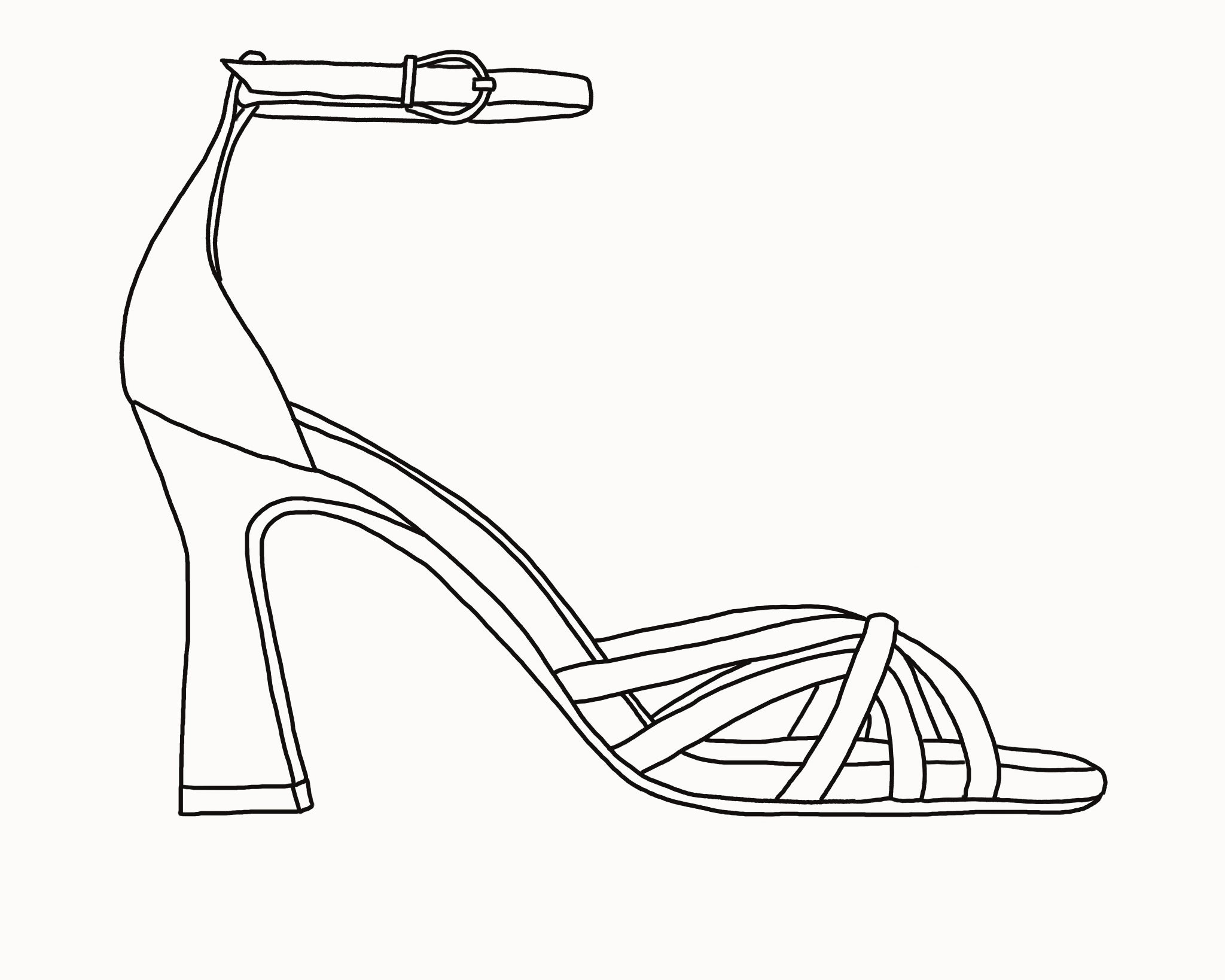 Dibujo zapato de tacón alto