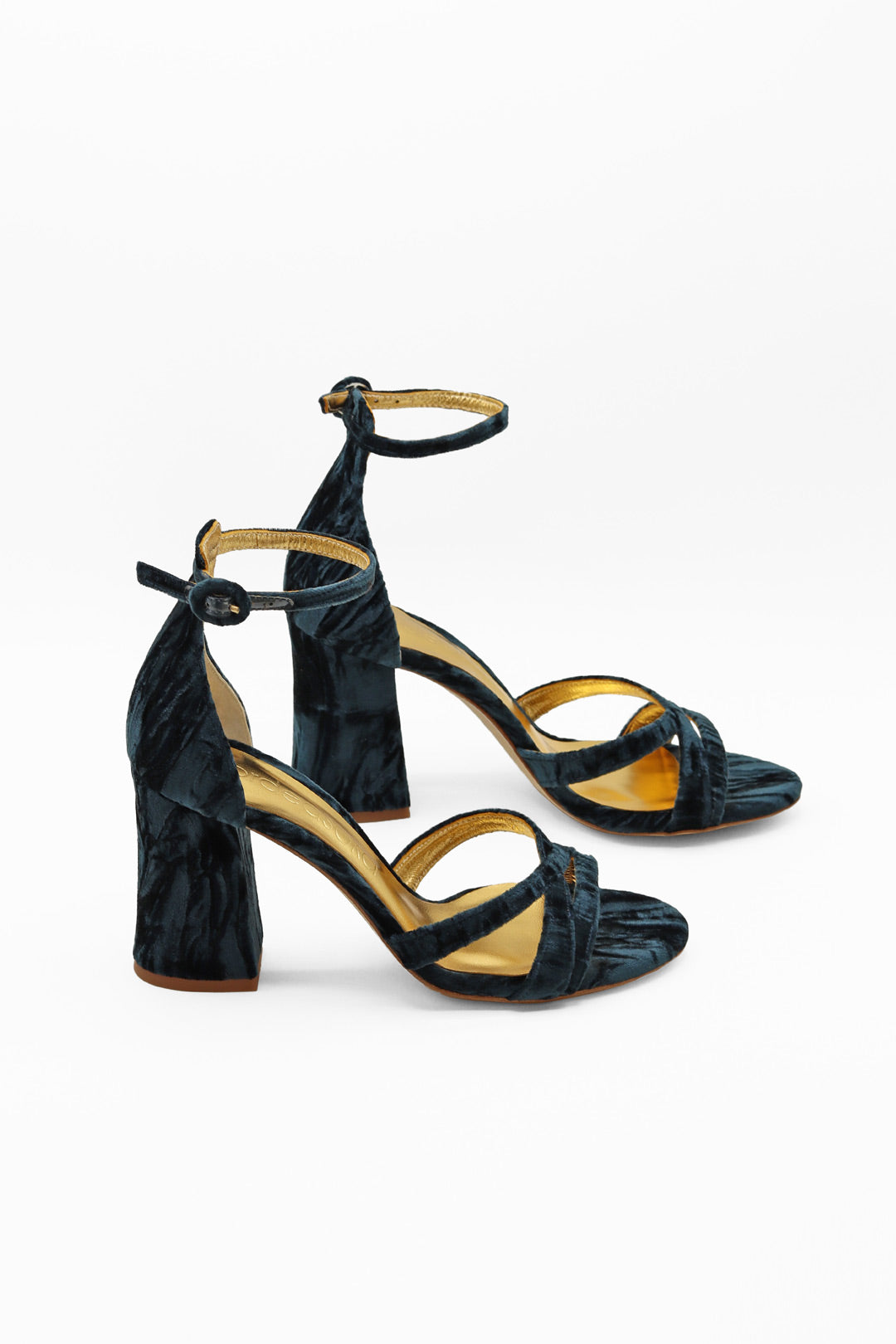 Zapatos de fiesta con tacón cómodo azul marino