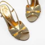 sandalias para novia con tacón ancho