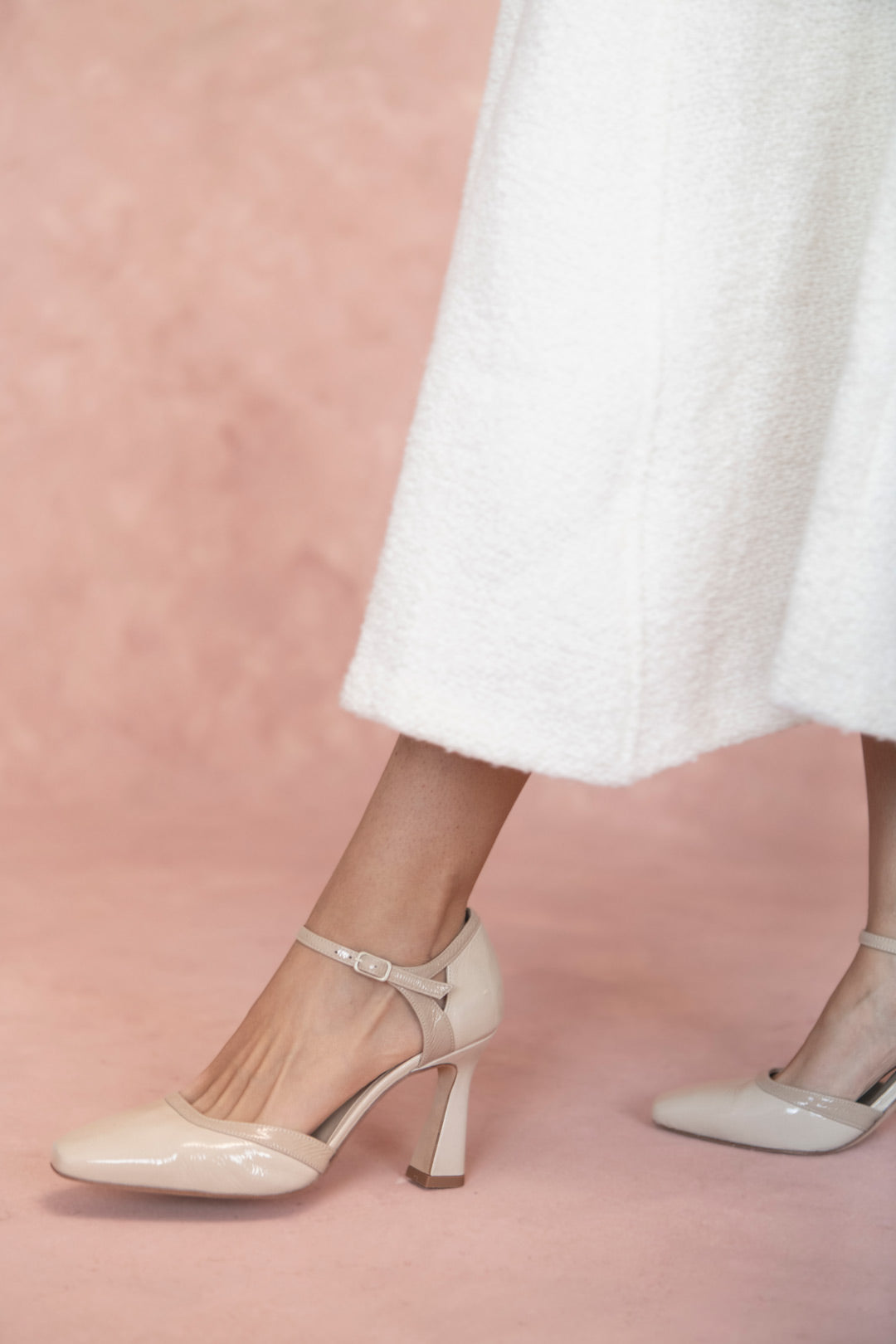 zapatos con tacón trapecio