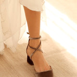 zapato en terciopelo de seda