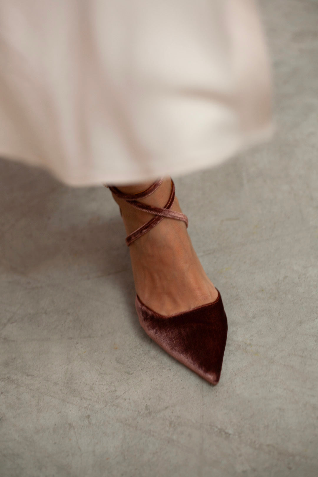 zapato de novia en punta