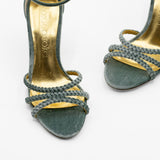 sandalias azules  para la novia ideal