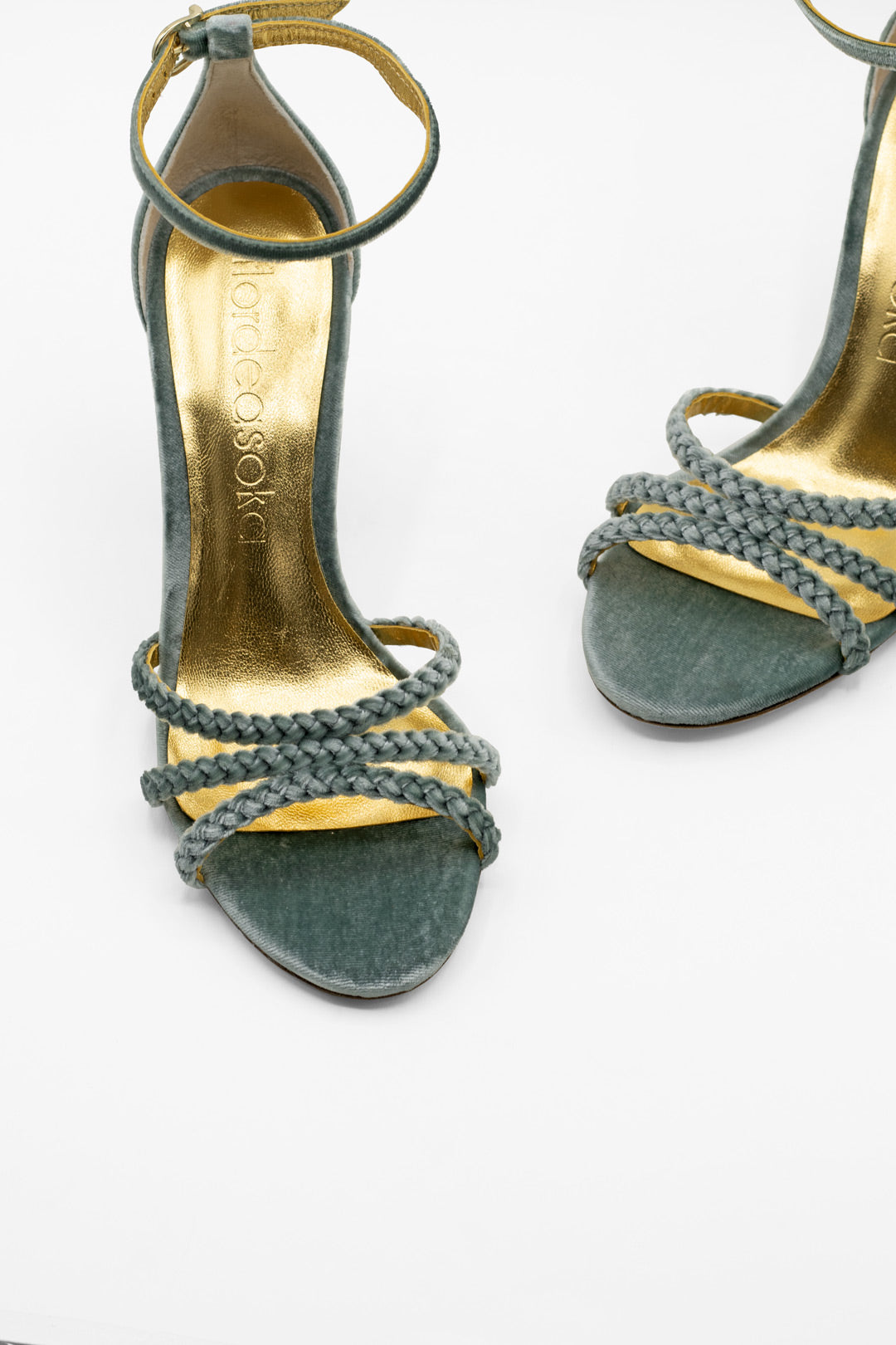 sandalias azules  para la novia ideal