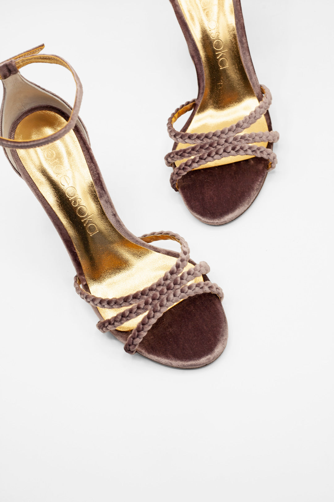 sandalias de terciopelo para eventos