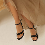 sandalias negras para invitada