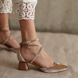 zapatos en terciopelo de seda