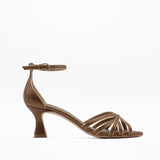 Sandalias color bronce para novias