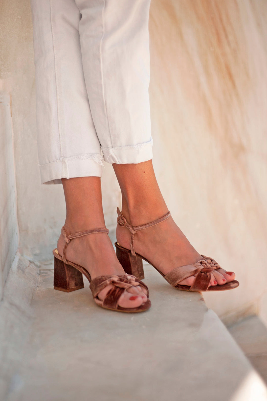 Sandalias bajitas de novia