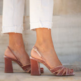 sandalias rosas destalonadas