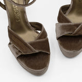 sandalias de tacón bloque para invitada
