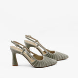 zapato verde para invitada