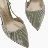 zapatos de terciopelo verde