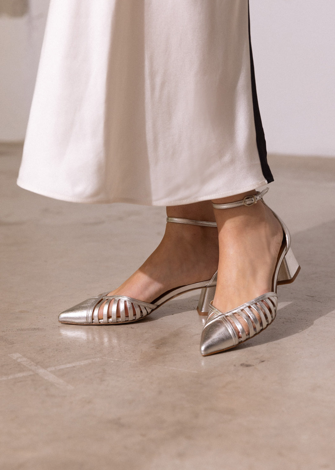 zapatos de plata