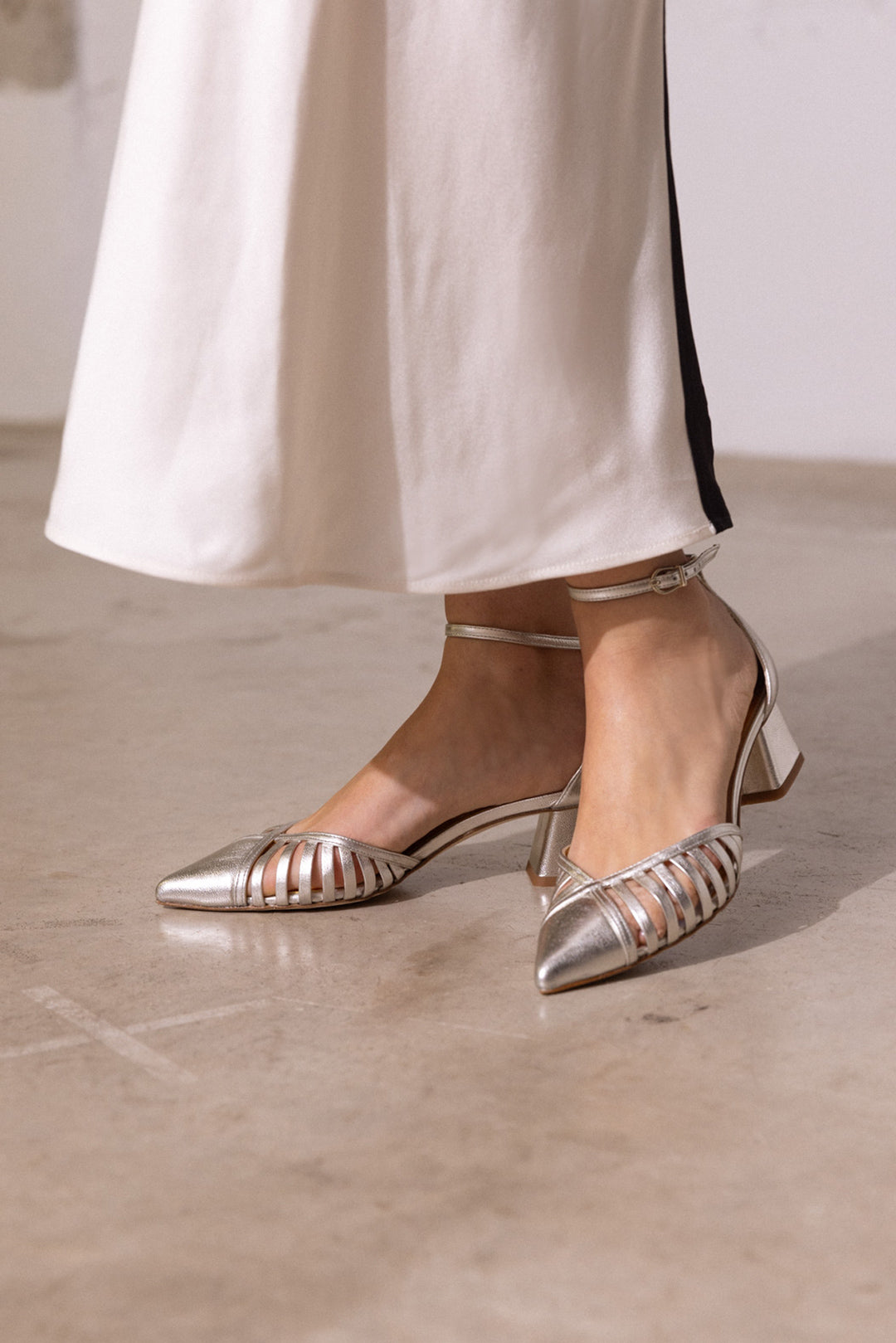zapatos de plata