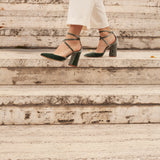 zapatos en tacón bloque