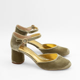 zapatos cerrados verdes para novia