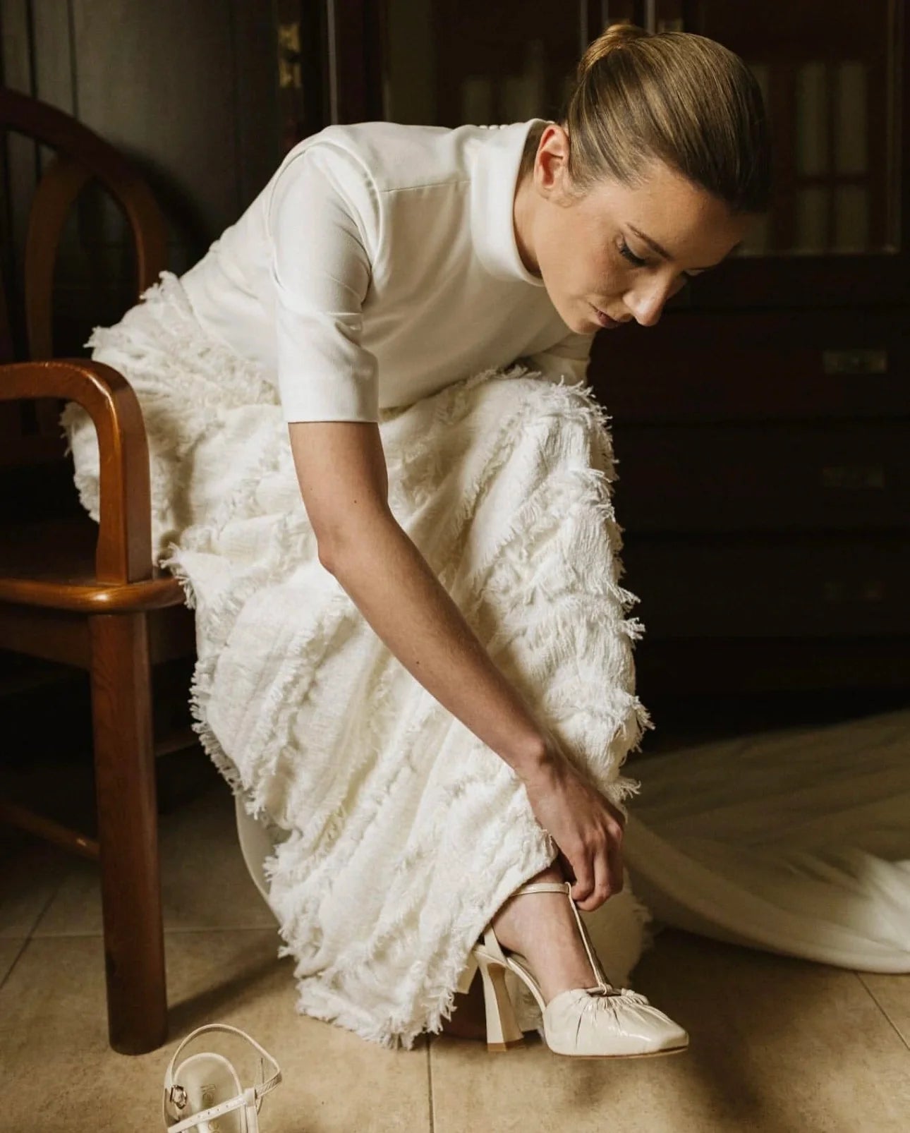Cira, la novia que se casó con zapatos estilo vintage