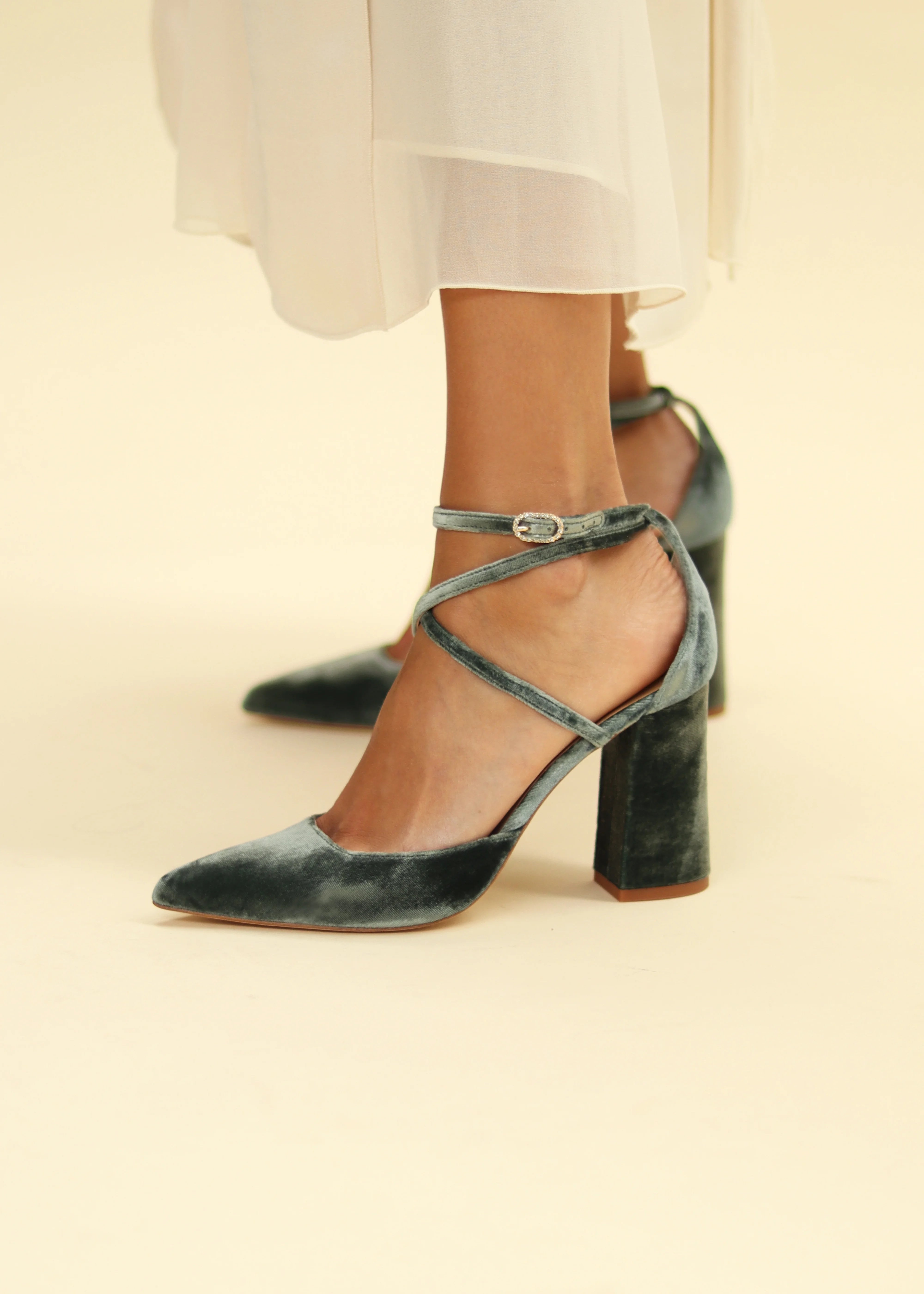flordeasoka | GRETA 9 AEGEAN BLUE | Pointed-toe shoe with straps flordeasoka | GRETA 9 AEGEAN BLUE | Pointed-toe shoe with straps
