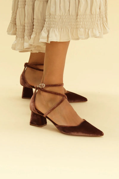 flordeasoka | GRETA 5 GARNET | Burgundy court shoe