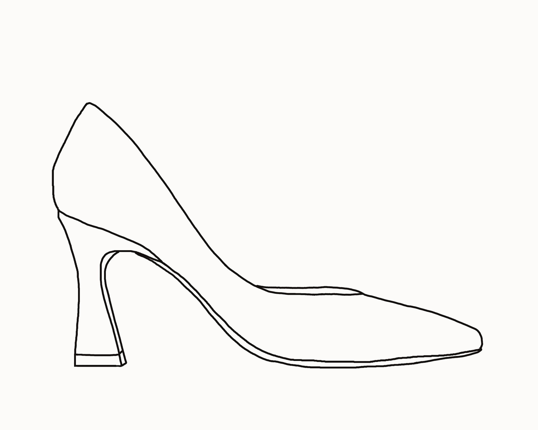 Dibujo de zapato cerrado novia
