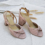 Armide pink - ante - zapatos de novia y fiesta