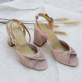 Armide pink - ante - zapatos de novia y fiesta